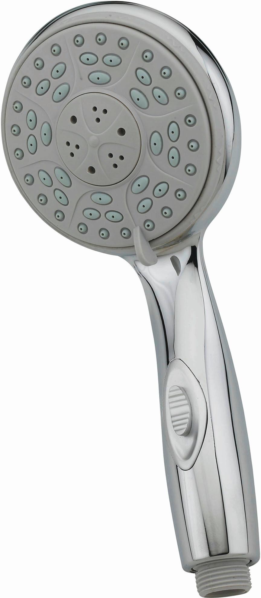 Handbrause mit Wasserstopfunktion - Chromfarben, Kunststoff - Schütte
