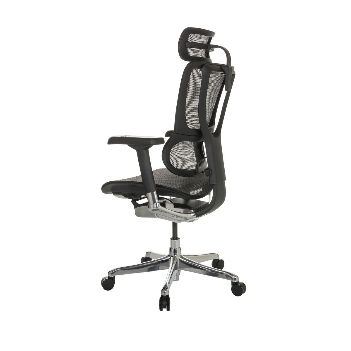 Pisarniški Stol Ergohuman Slim I, Črna - srebrne barve/črna, Basics, kovina/umetna masa (69/116-138/66cm) - MID.YOU
