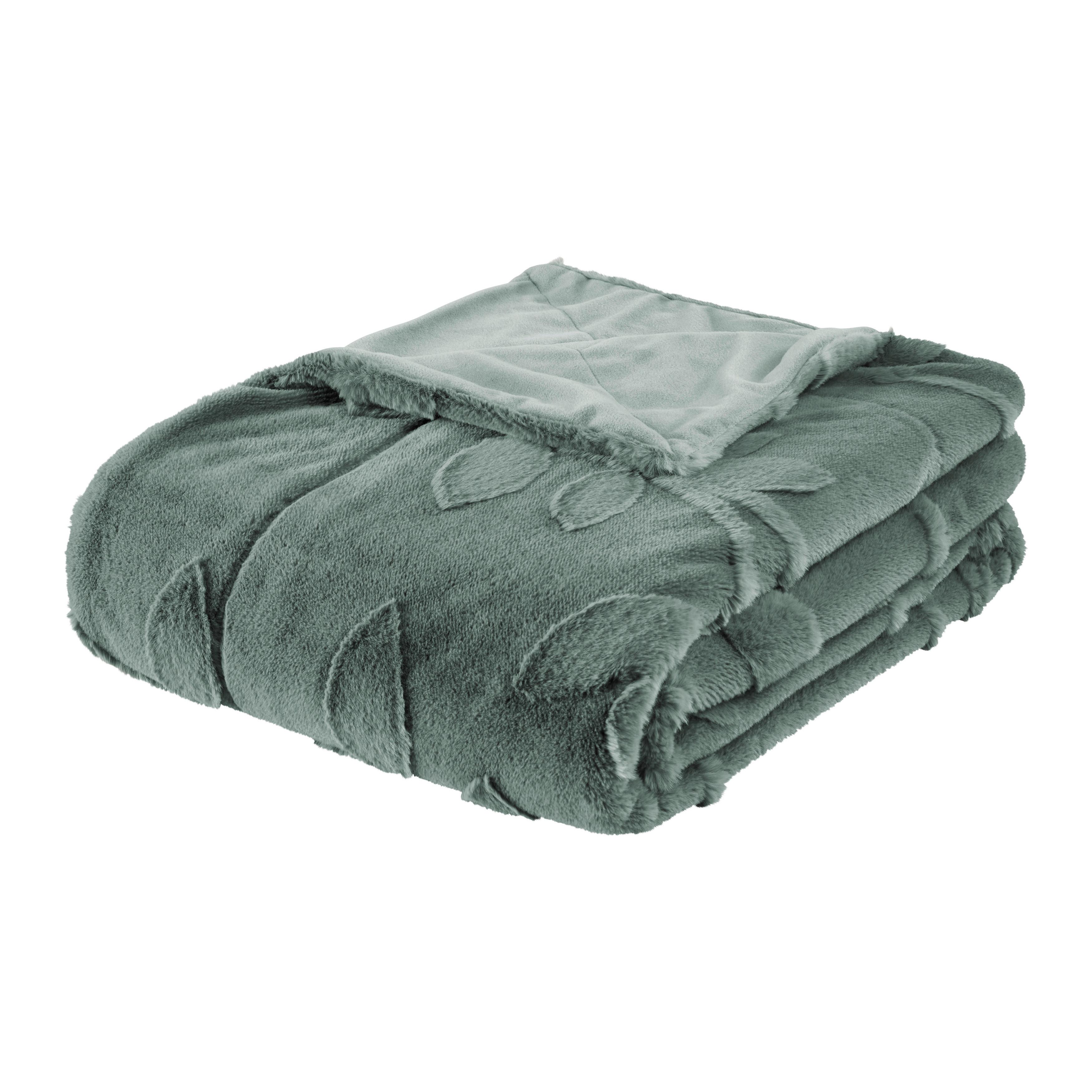 Felldecke Livi Jadegrün ca. 130x170cm - Jadegrün, Modern, Textil (130/170cm) - Premium Living