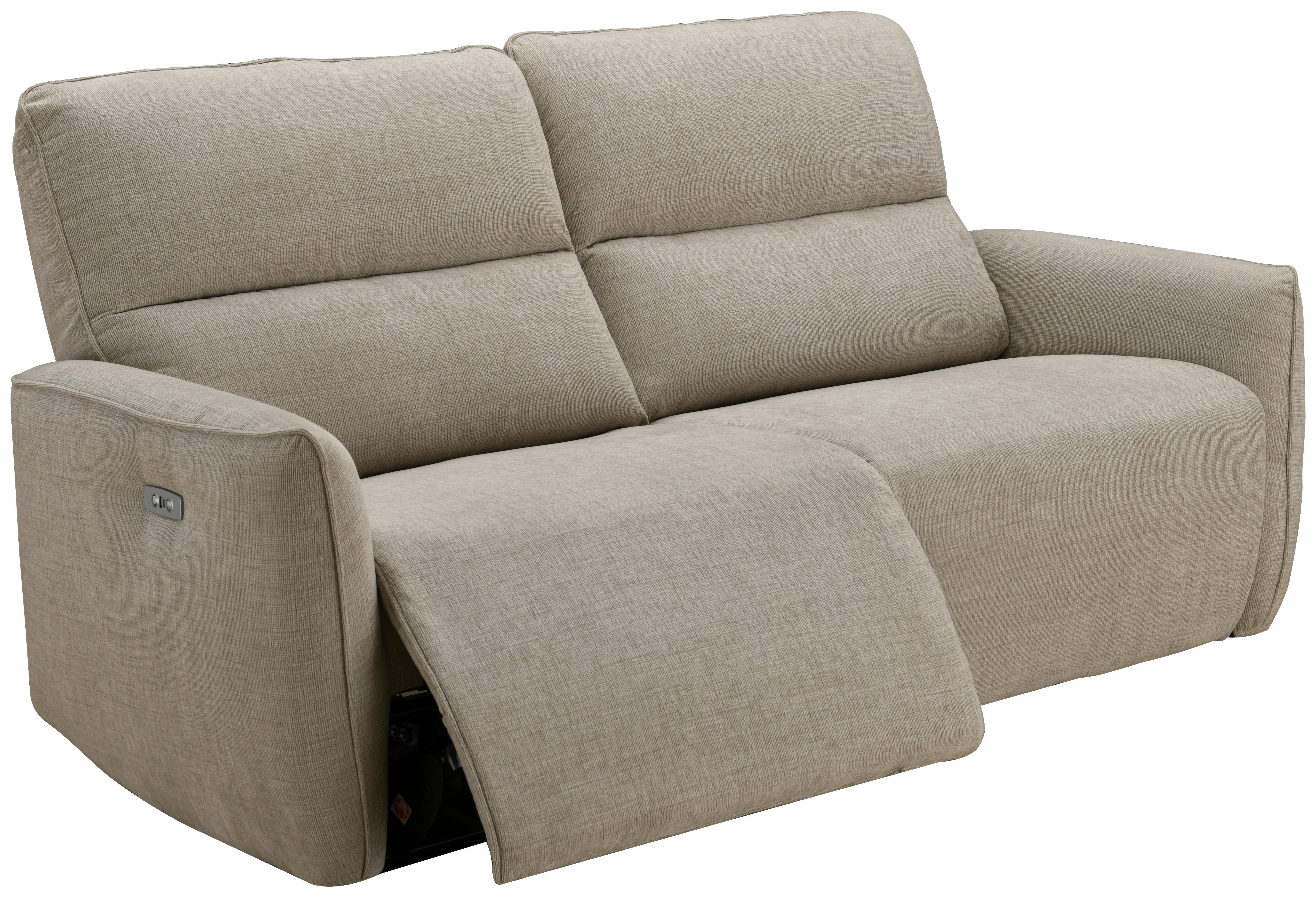 Dvosed Steffi, Bež, Električno Nastavljiv - črna/bež, Konvencionalno, kovina/tekstil (196/98/93cm) - Modern Living
