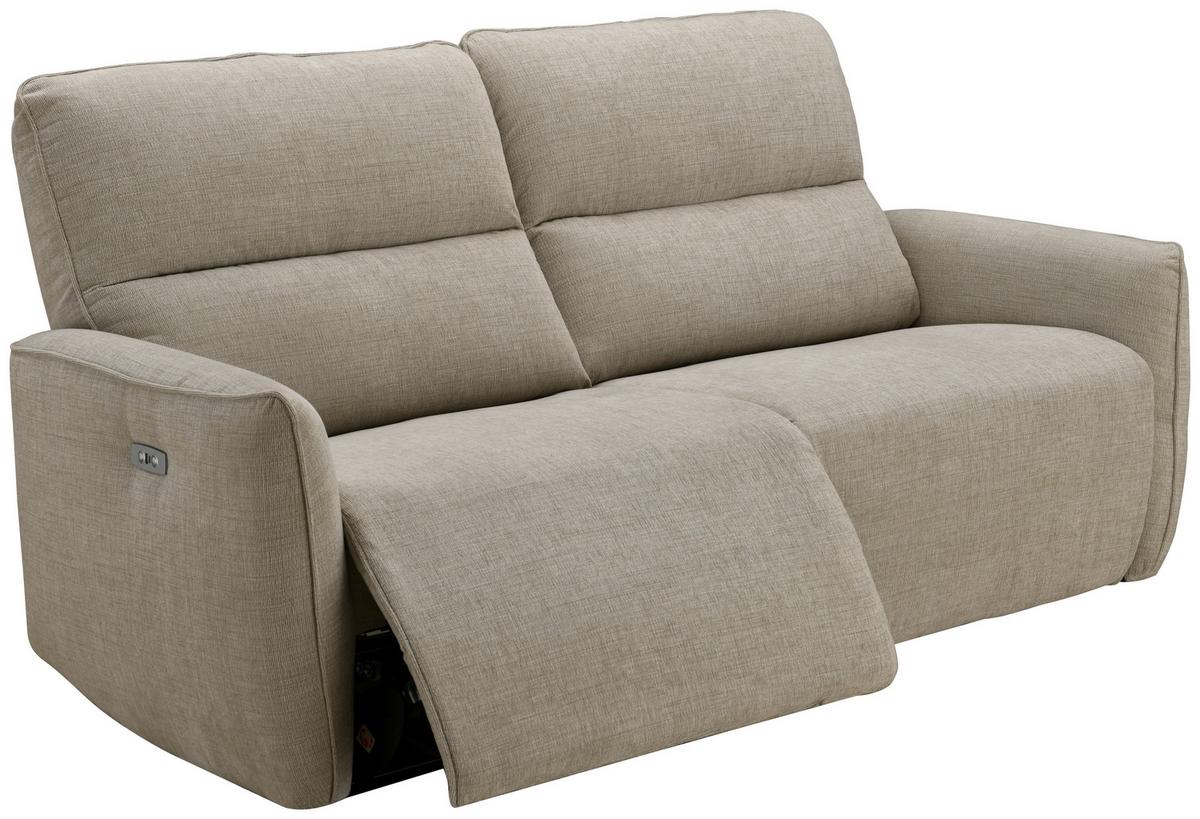 Dvosed Steffi, Bež, Električno Nastavljiv - črna/bež, Konvencionalno, kovina/tekstil (196/98/93cm) - Modern Living