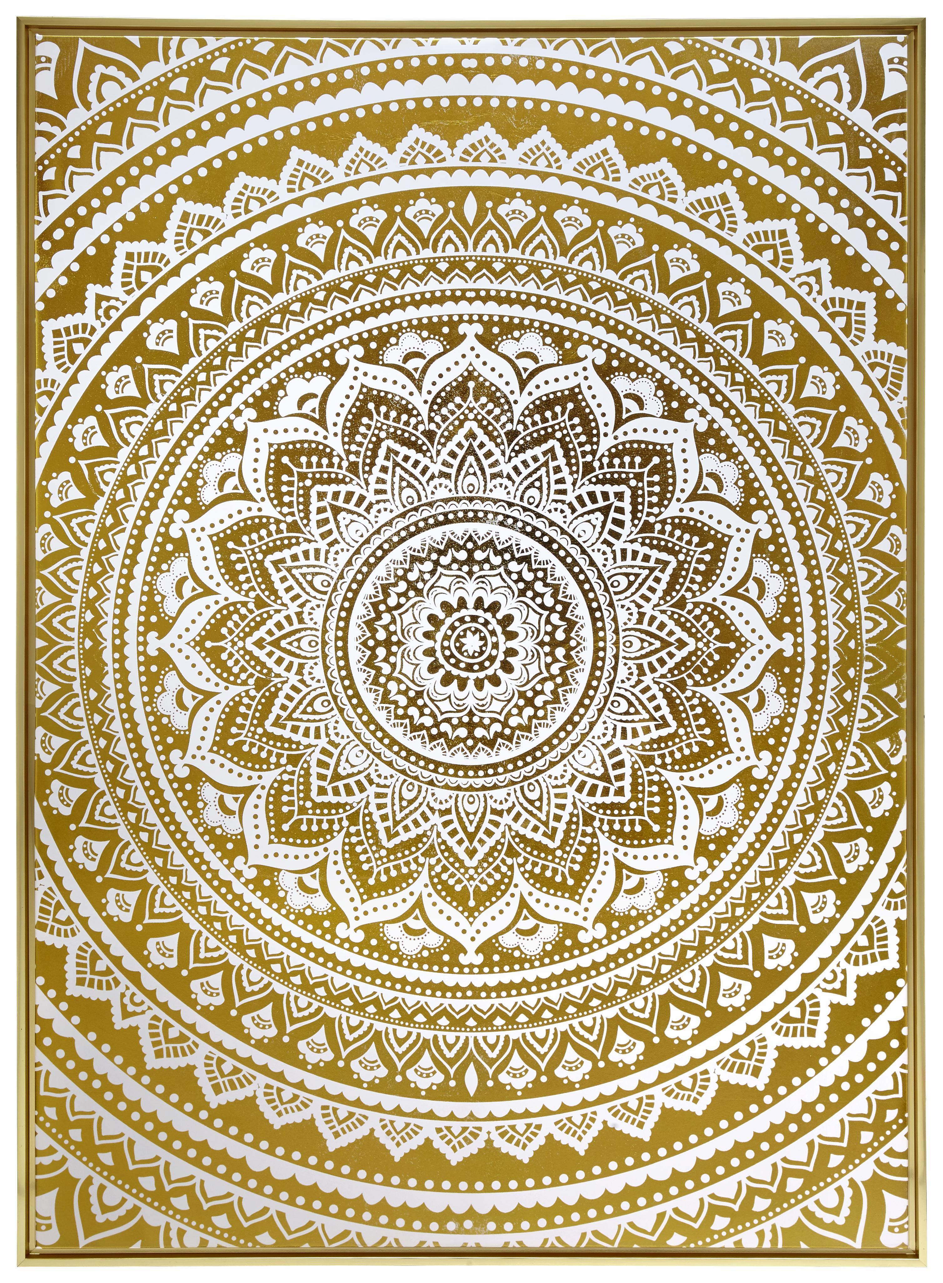 Bild Luce Goldfarben - Goldfarben, Holz (104/144/4,3cm) - Modern Living