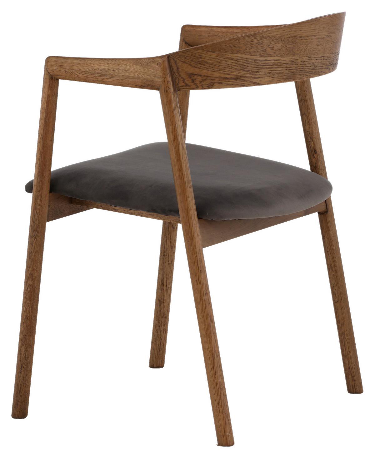 STUHL-SET LÅNGÖN - Braun/Grau, Design, Holz/Textil (53/76,5/56cm) - Livetastic