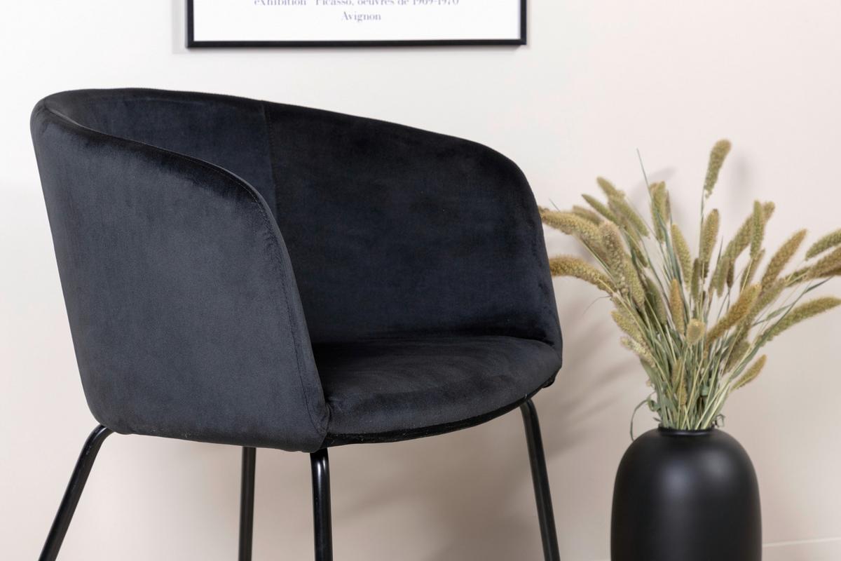 Stuhl Berit ca. 55x78x55 cm Schwarz - Schwarz, KONVENTIONELL, Holz/Kunststoff (55/78/55cm) - Livetastic
