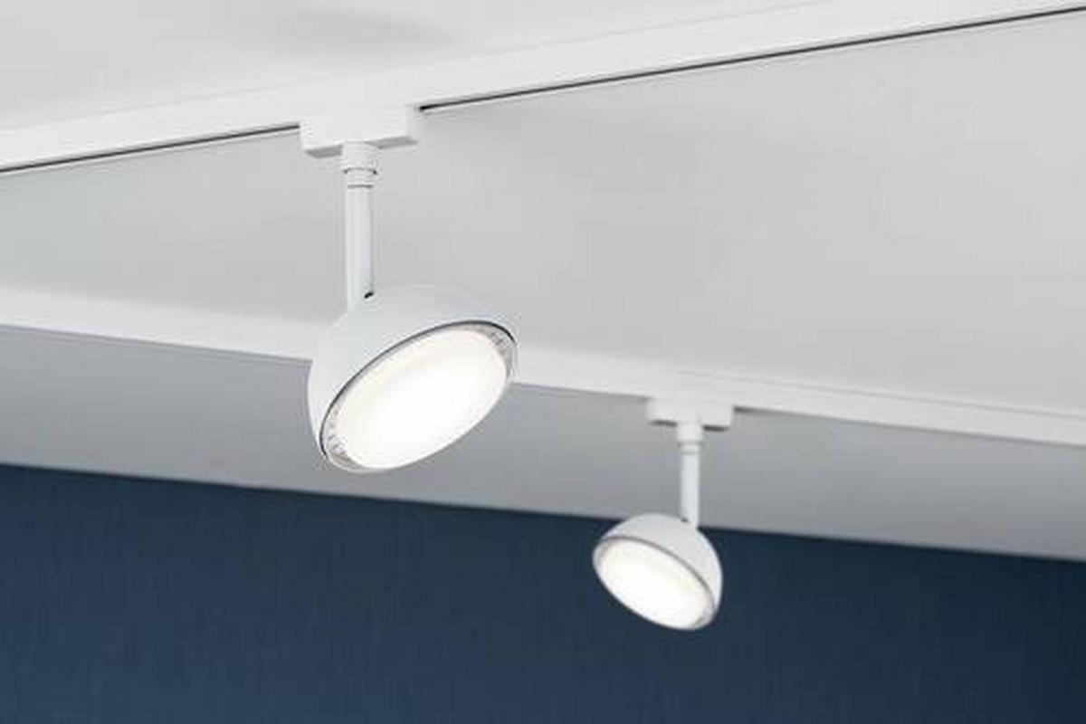 Schienensystem-Strahler Spot Hemi in Weiß max. 5 Watt - Weiß, Basics, Kunststoff/Metall (10/17,0cm) - Paulmann