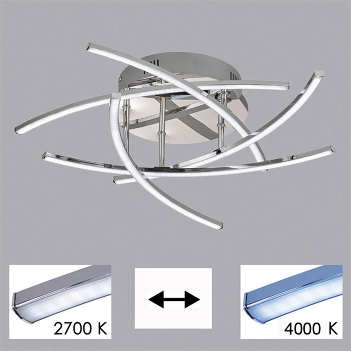 LAMPA SUFITOWA LED 20108 CROSS TW - chromowy, Konventionell, metal (50/50cm) - Fischer & Honsel