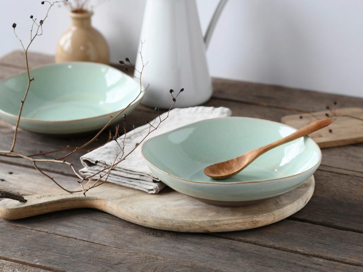 Set Posod Basalt, 2-Delni - žajbljevo zelena, Trend, keramika (22,5cm) - Creatable