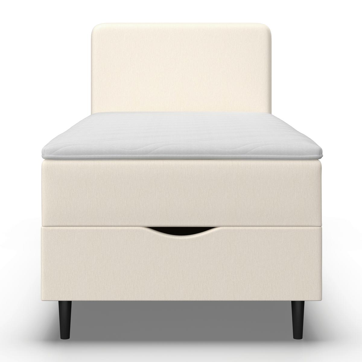 Box Ágy Krém Vida - elefántcsont, Modern, textil/fa (90/200cm) - Bessagi Home