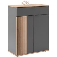 Comodă CLEVER - culoare lemn stejar/antracit, Modern, material pe bază de lemn (70/92/38cm) - Modern Living