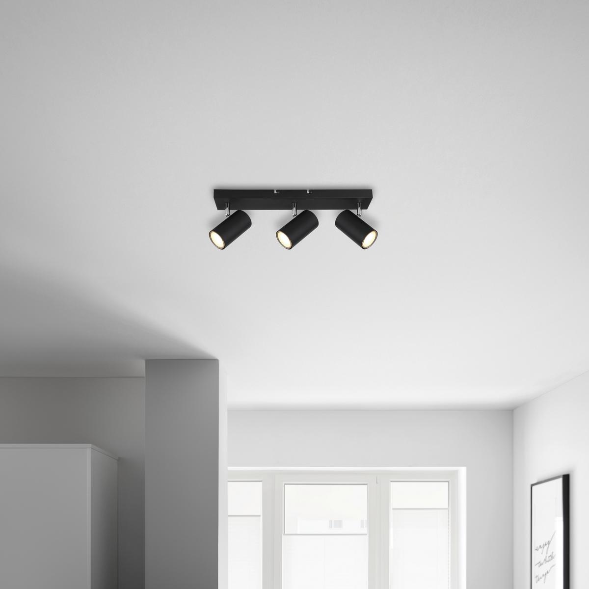 Spotlámpa Witmo - fekete, Modern, fém (41/6/12cm) - Best Price