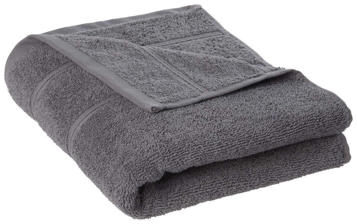 Handtuch Melanie in Grau ca. 50x100cm - Anthrazit, Textil (50/100cm) - Modern Living