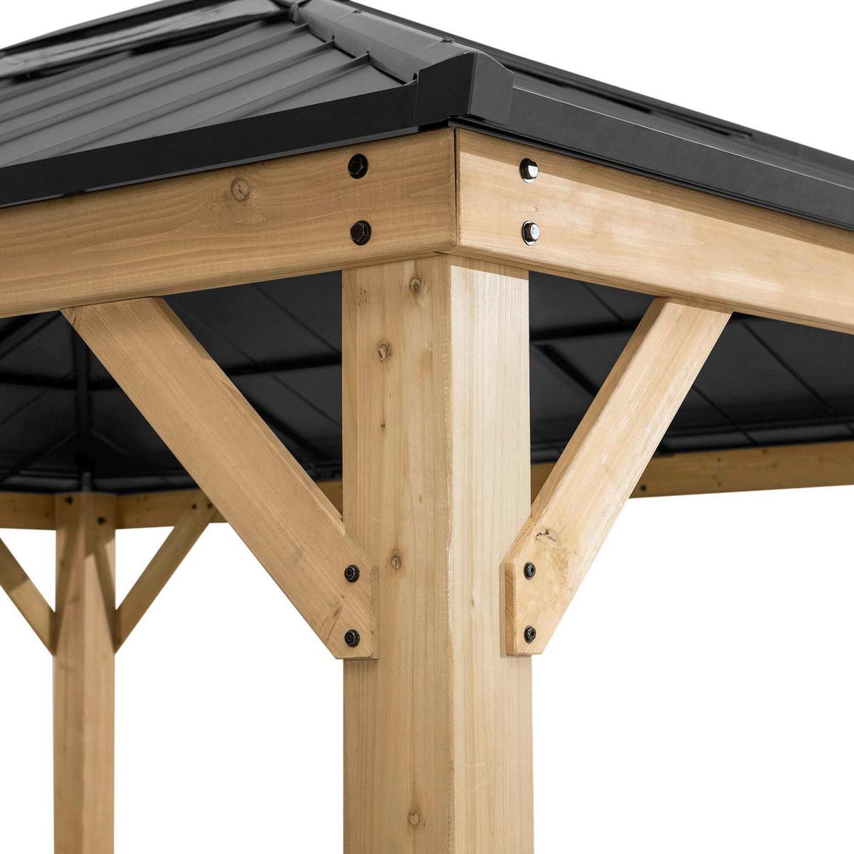 Pavillon Gazebo Anthrazit - Anthrazit, Basics, Kunststoff/Metall (452/393/287cm)