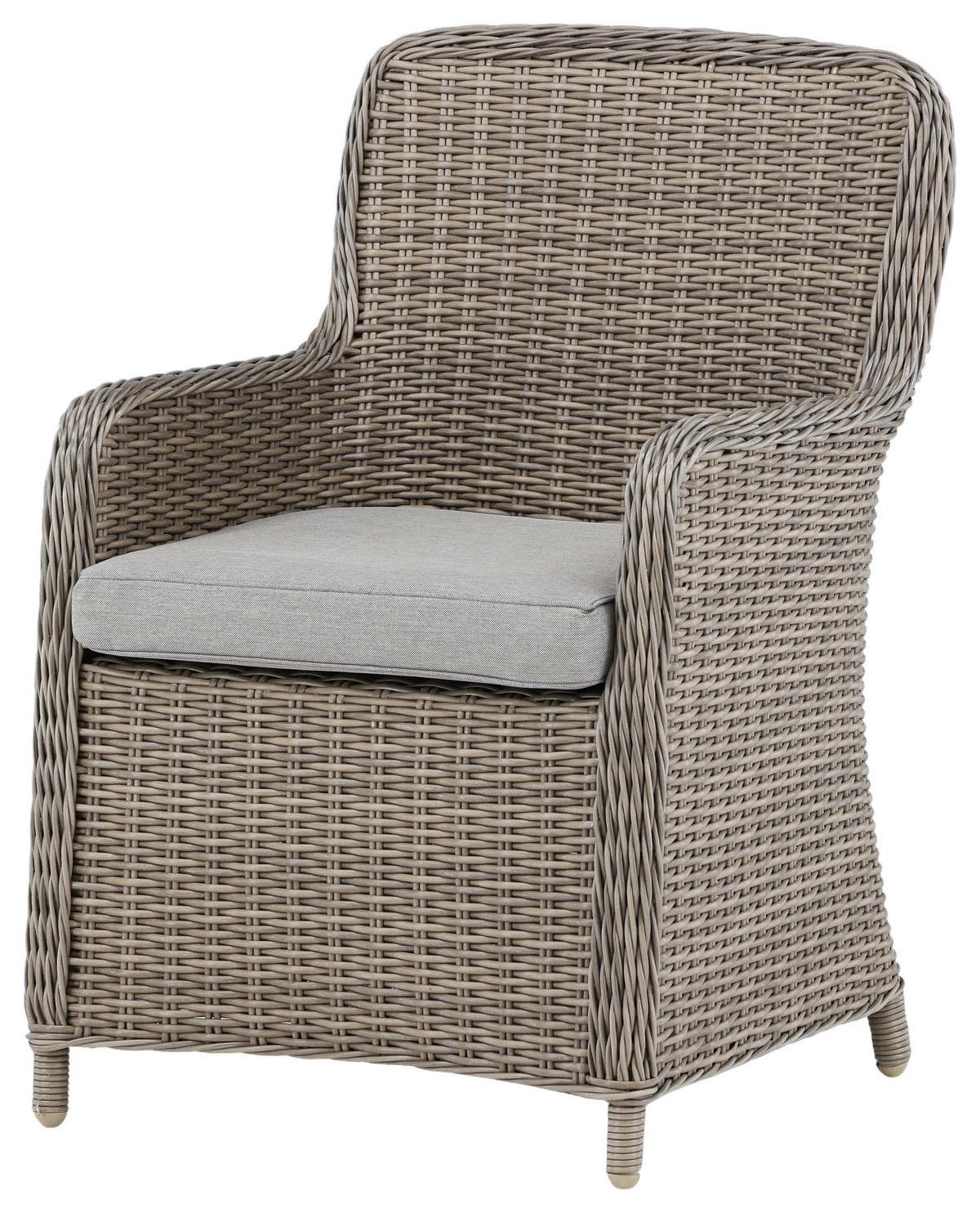 GARTENSTUHL-SET WEMBLEY - Braun, KONVENTIONELL, Kunststoff/Textil (62/94/66cm) - Gardenson
