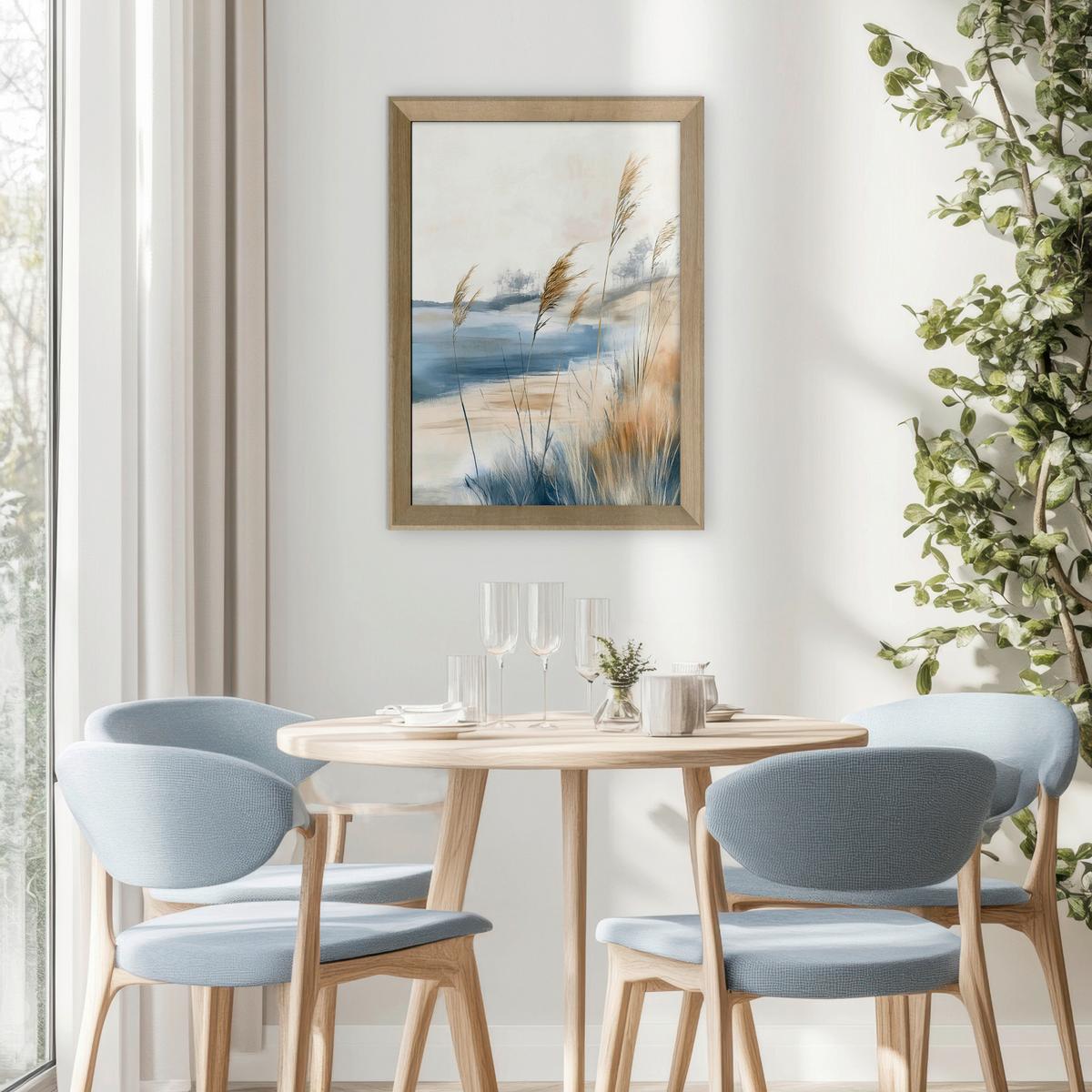 Druckgrafik Coastal Wind Multicolor/Eiche ca. 75x56cm - Eichefarben/Multicolor, Basics, Holz/Papier (75/56/3cm)
