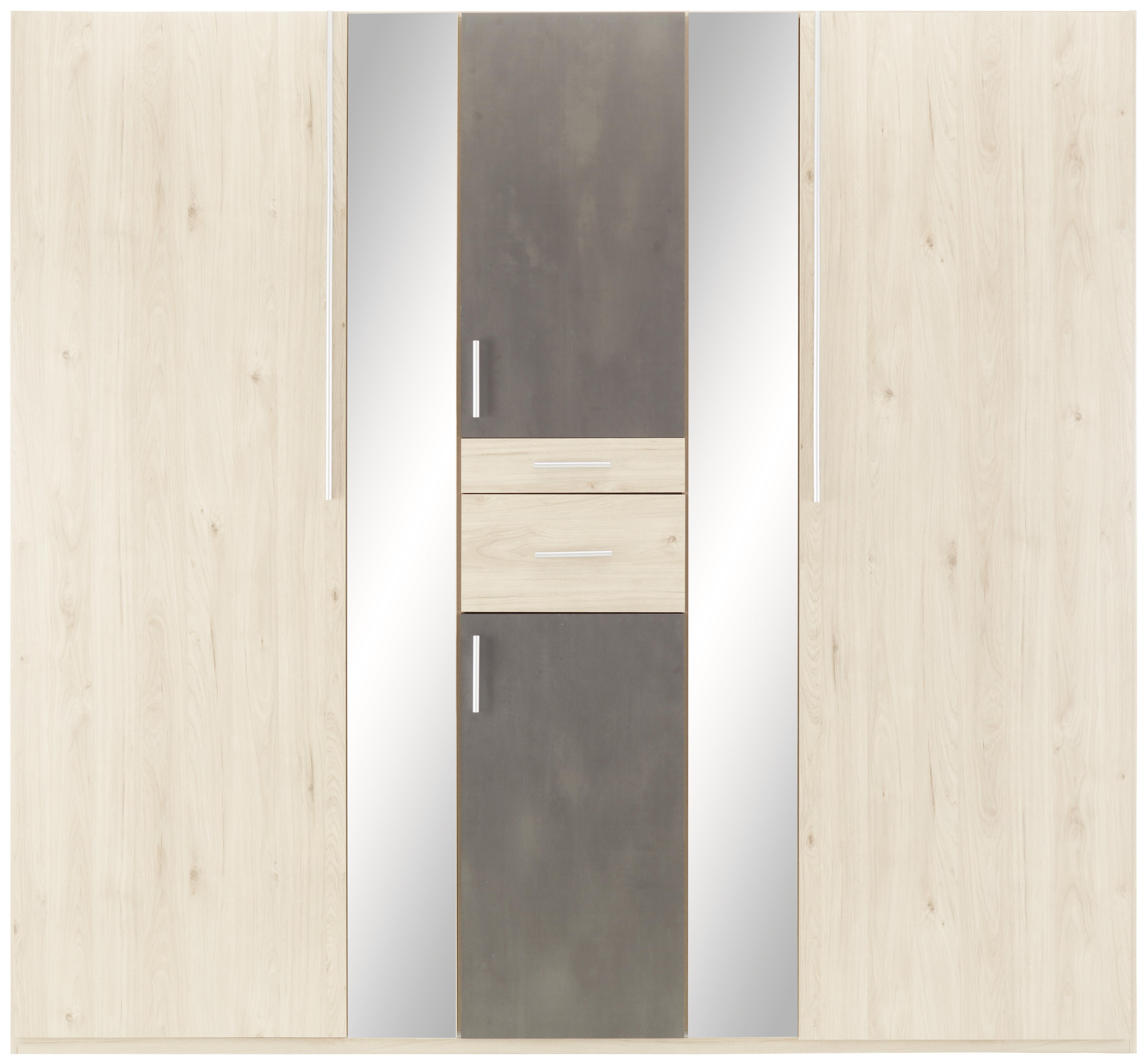 Omara S Klasičnimi Vrati V Barvi Hrasta Odessa - aluminij/hrast, Konvencionalno, umetna masa/leseni material (225/208/58cm) - Modern Living