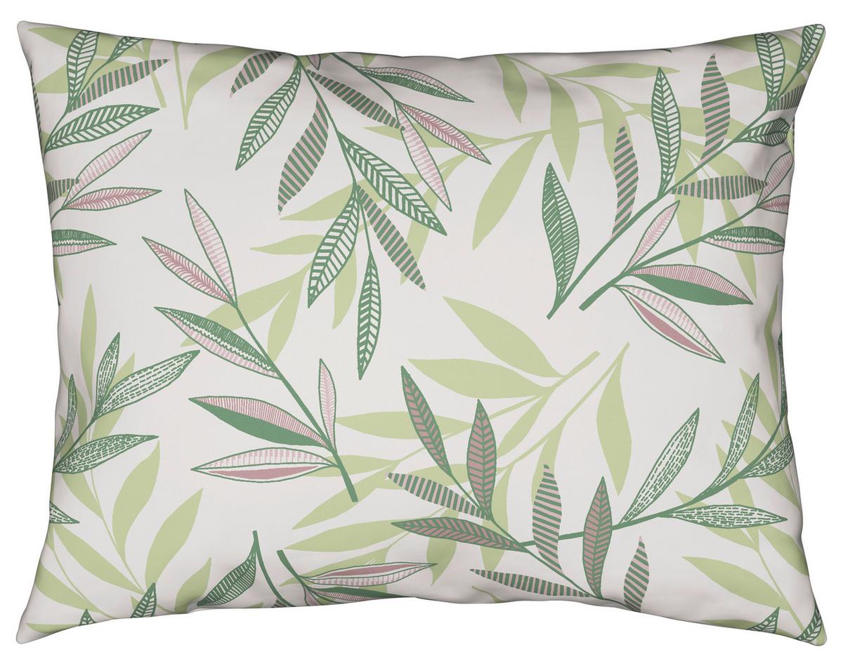 Bettwäsche Stitched Leaves Grün/Beige ca. 140x200cm - Beige/Grün, Textil (140/200cm) - Modern Living
