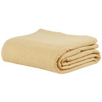 Ágytakaró Dobby Raute - sárga/fehér, textil (240/210cm) - Premium Living
