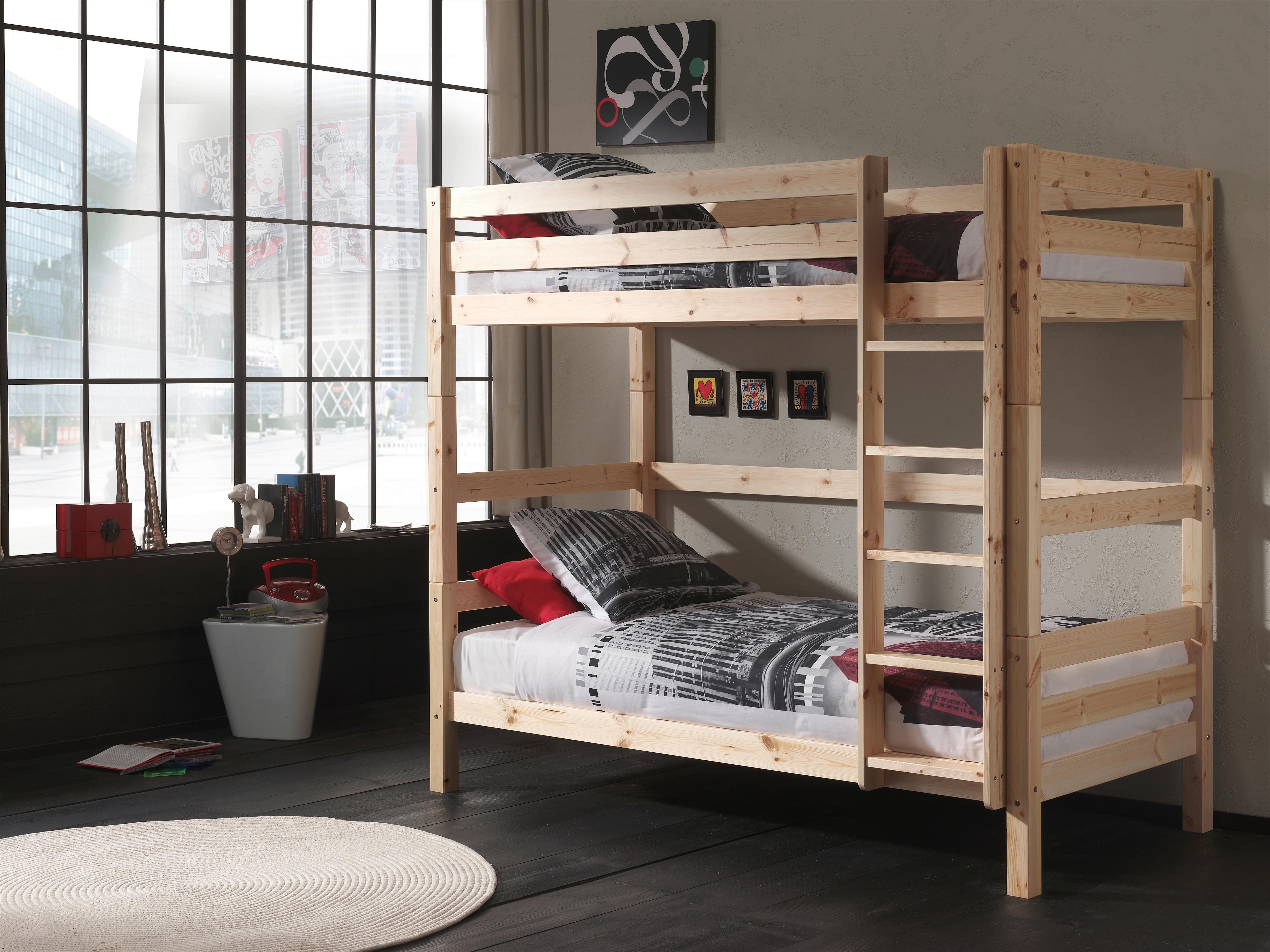 Etagenbett Pino Kieferfarben ca. 90x200cm - Kieferfarben, MODERN, Holz (90/200cm) - MID.YOU
