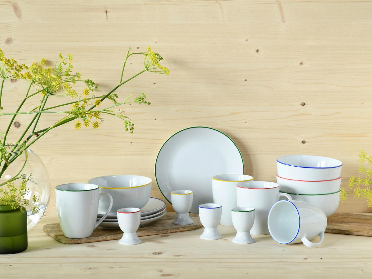 Servis Za Zajtrk Luna Color Line, 16-Delni - bela/večbarvno, Basics, keramika - Creatable