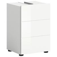 Waschbeckenunterschrank Vira ca. 38x56 cm Weiß - Weiß Hochglanz/Weiß, MODERN, Holzwerkstoff (38/56/34cm) - MID.YOU