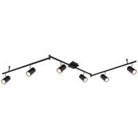 Spotlámpa 57910-6b - fekete, Design, fém (180/10/18,5cm) - Globo