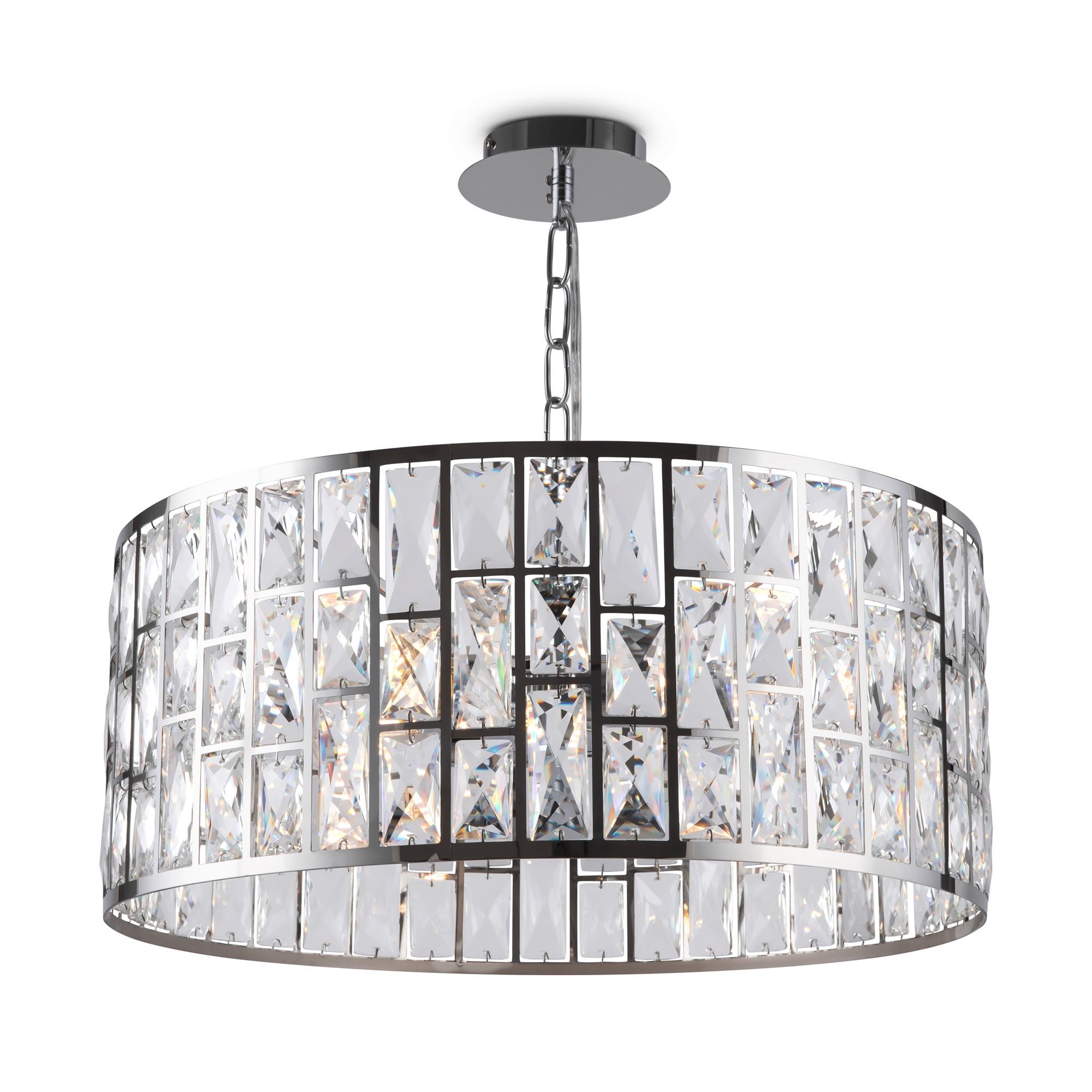 KRONLEUCHTER GELID - Chromfarben/Transparent, Trend, Glas/Metall (50/26.8cm) - MAYTONI