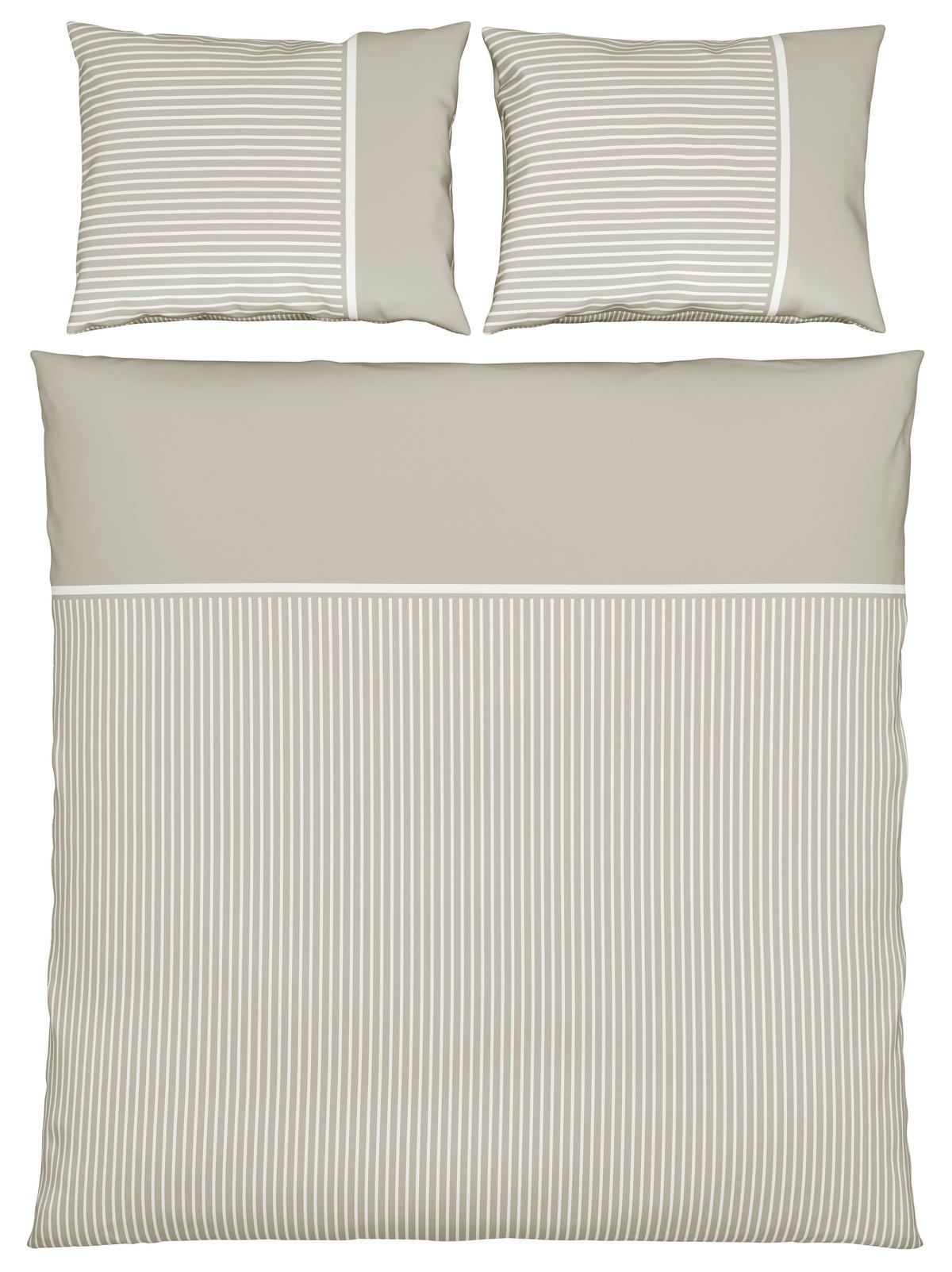 Bettwäsche Johannes XXL Hellbraun ca. 200x220cm - Hellbraun, KONVENTIONELL, Textil (200/220cm) - Mömax