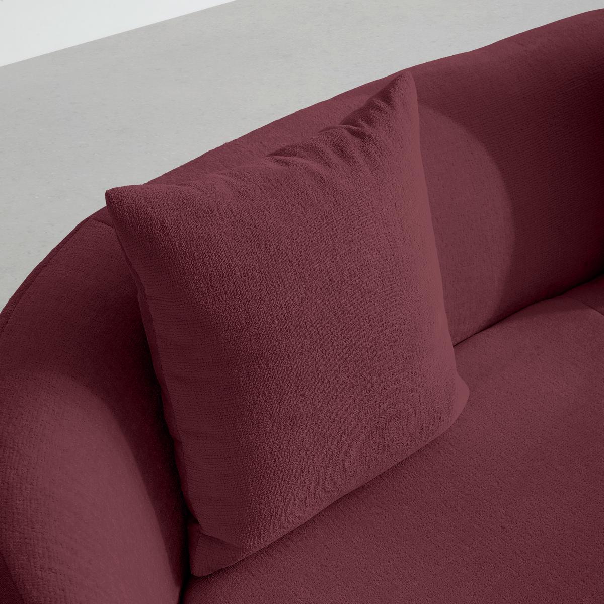 Bigsofa Leonas Bordeaux - Bordeaux/Schwarz, MODERN, Kunststoff/Textil (235/72/110cm) - Premium Living