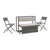 BALKONGMÖBLER SET MARIO - ljusgrå/grå, Modern, metall/textil (110/86,5/80cm) - Bessagi Garden