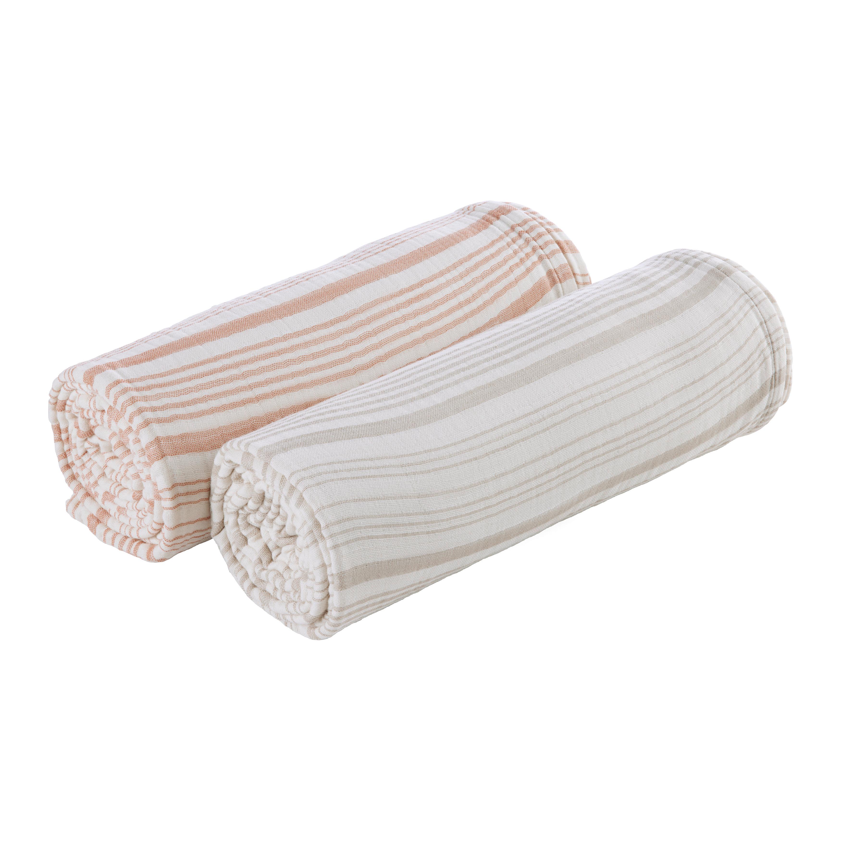 Tagesdecke Marion Weiss/Beige ca. 127x183cm - Weiss/Beige, Modern, Textil (127/183cm) - Mömax