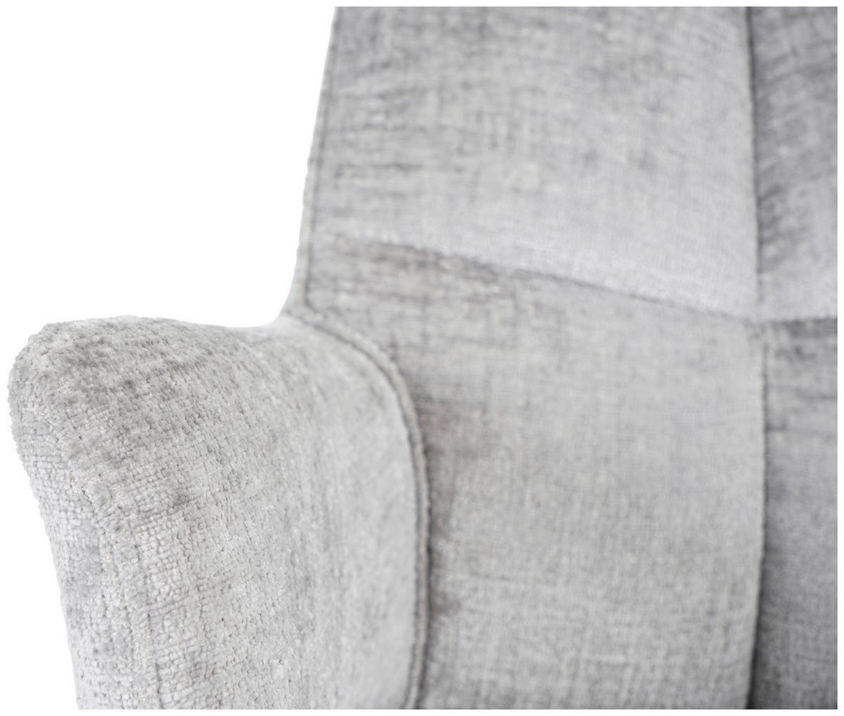Scaun cu brate LUCIA - negru/gri, Lifestyle, metal/textil (62/90/64cm) - Premium Living