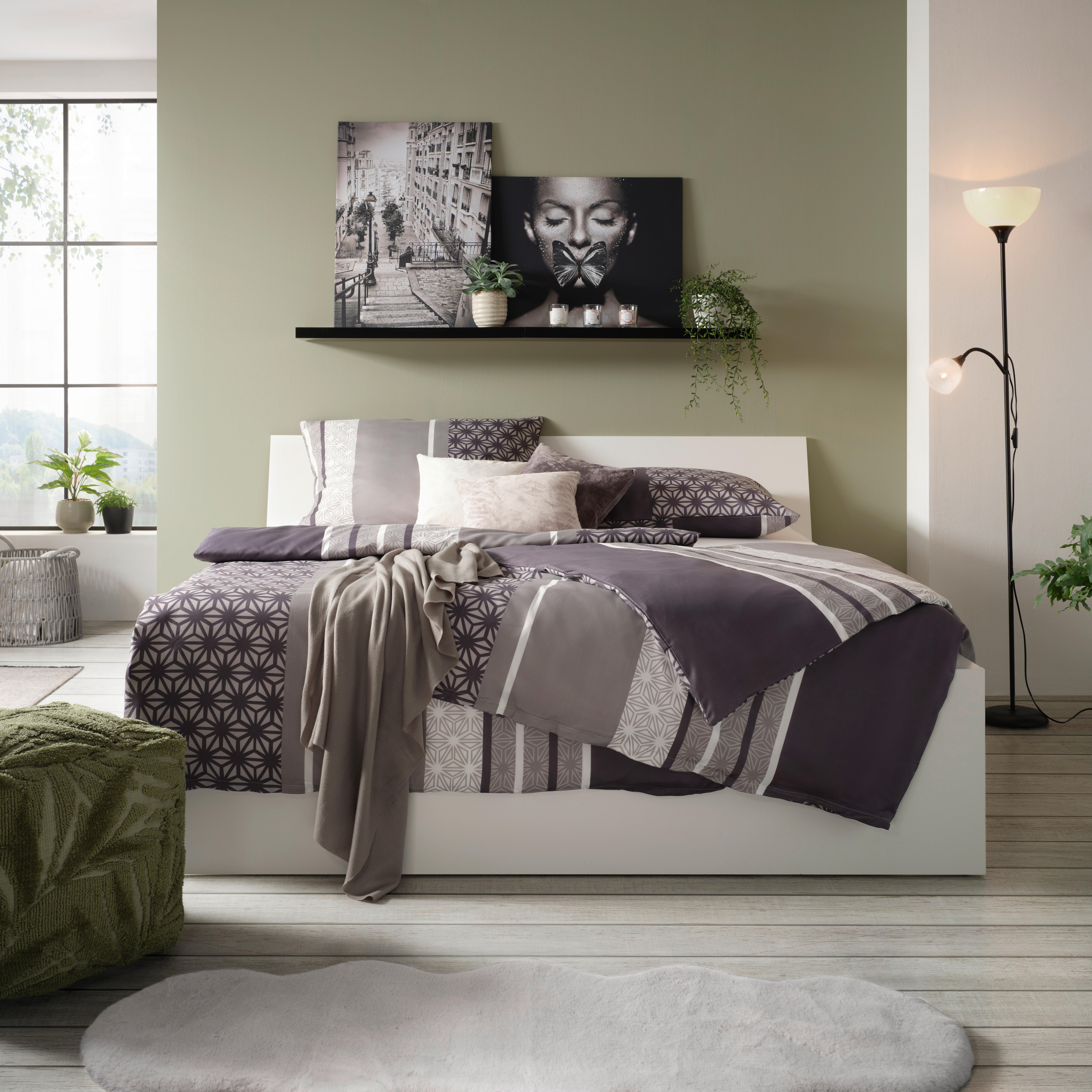 FLEECEFILT BEATRIX -BASED- -KMA- - grå, textil (130/160cm) - Based