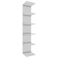 Stenski Regal Lazas, Bela - bela, Moderno, leseni material (35/180/30cm) - MID.YOU