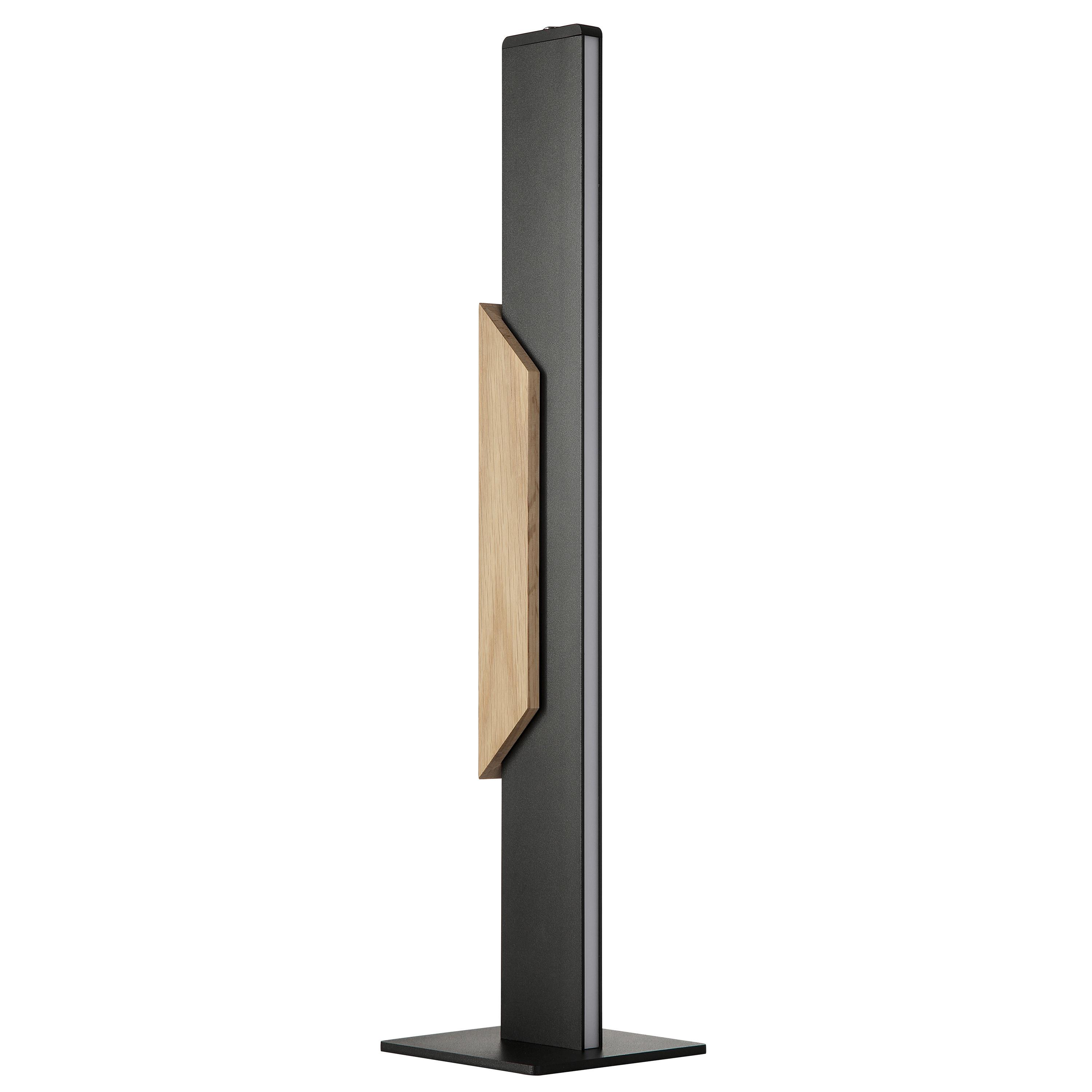 LAMPA STOŁOWA LED G60275/76 ARCUS - czarny/dąb bianco, Natur, tworzywo sztuczne/metal (56/12/12cm) - Brilliant