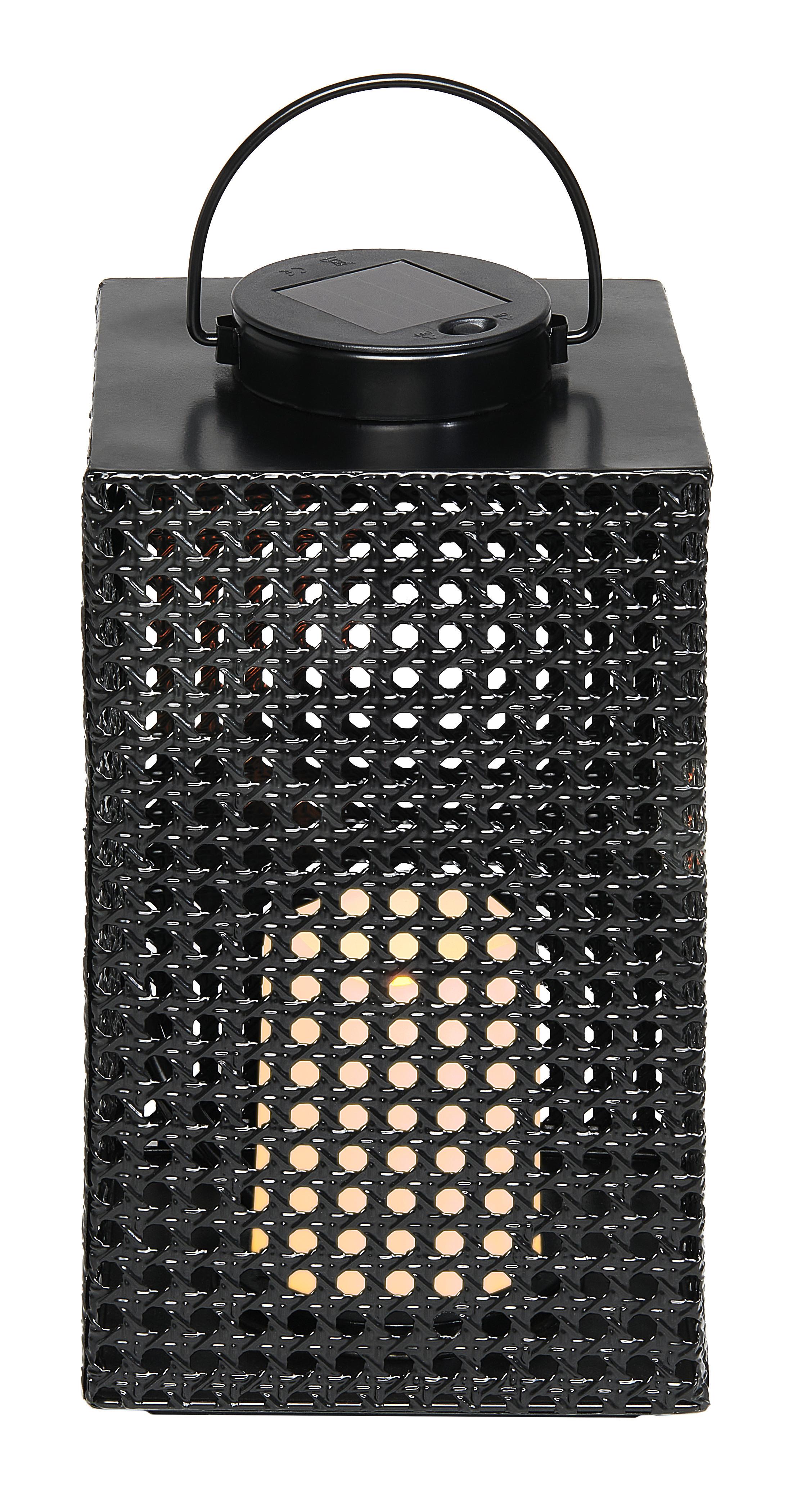 Solarleuchte Alain in Schwarz - Schwarz, MODERN, Kunststoff/Metall (15,5/15,5/29,5-36cm) - Modern Living