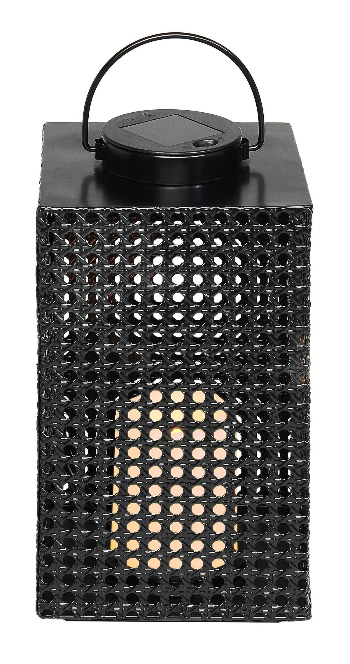 Lampă solară Alain - negru, Modern, plastic/metal (15,5/15,5/29,5-36cm) - Modern Living