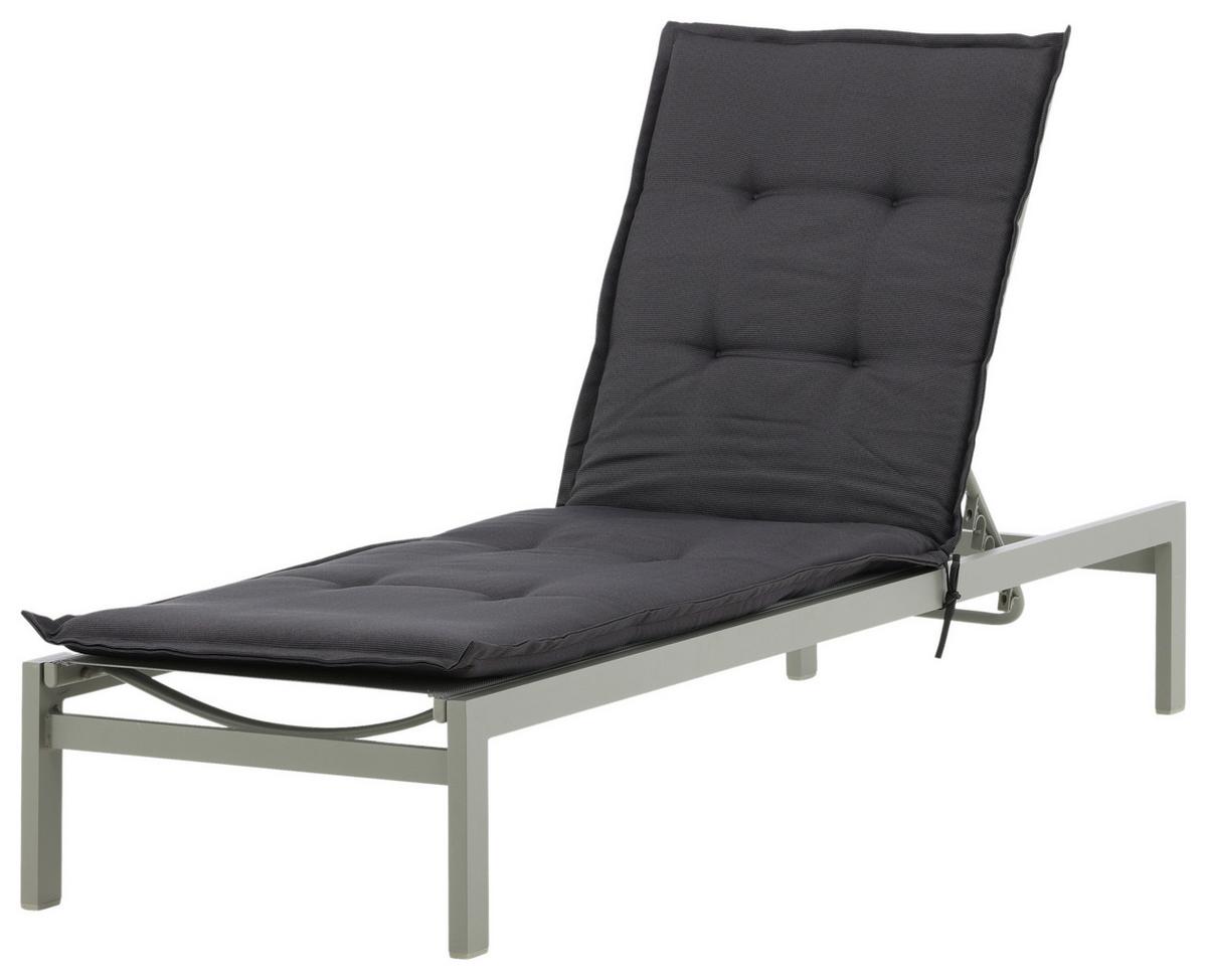 Liegenauflage Cushion ca. 60x193 cm Dunkelgrau - Dunkelgrau, KONVENTIONELL, Textil (60/5.5/193cm) - Gardenson