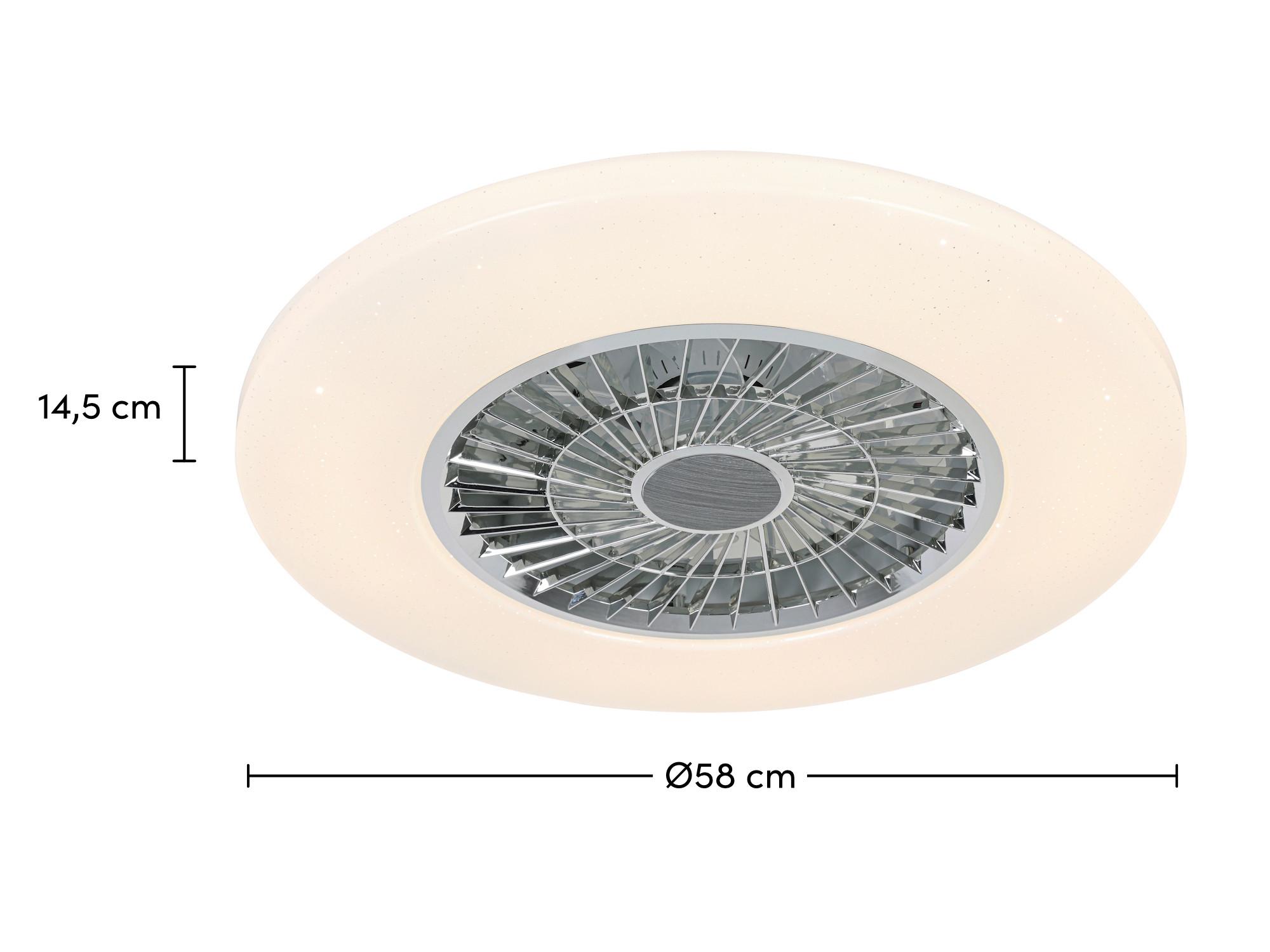 LED-TAKLAMPA LUFTIKU - vit/kromfärg, Klassisk, metall/plast (58/14,5cm) - Premium Living