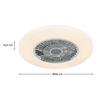 LED-TAKLAMPA LUFTIKU - vit/kromfärg, Klassisk, metall/plast (58/14,5cm) - Premium Living