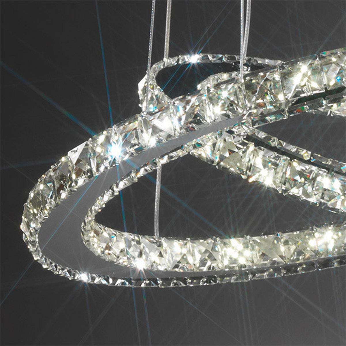 Led Függőlámpa 4809/s - krómszínű, Design, fém (45/120cm)