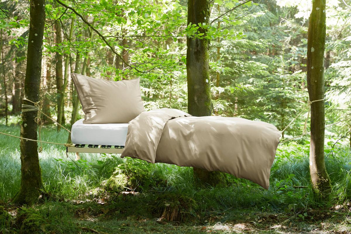 Bettwäsche Bio-Sophia Uni Taupe ca. 140x200cm - Taupe, Natur, Textil (140/200cm) - ecoTree