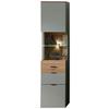 Vitrine Memphis Grün/Eiche Artisan - Schwarz/Eiche Artisan, MODERN, Holzwerkstoff/Metall (45/200/36cm) - Premium Living