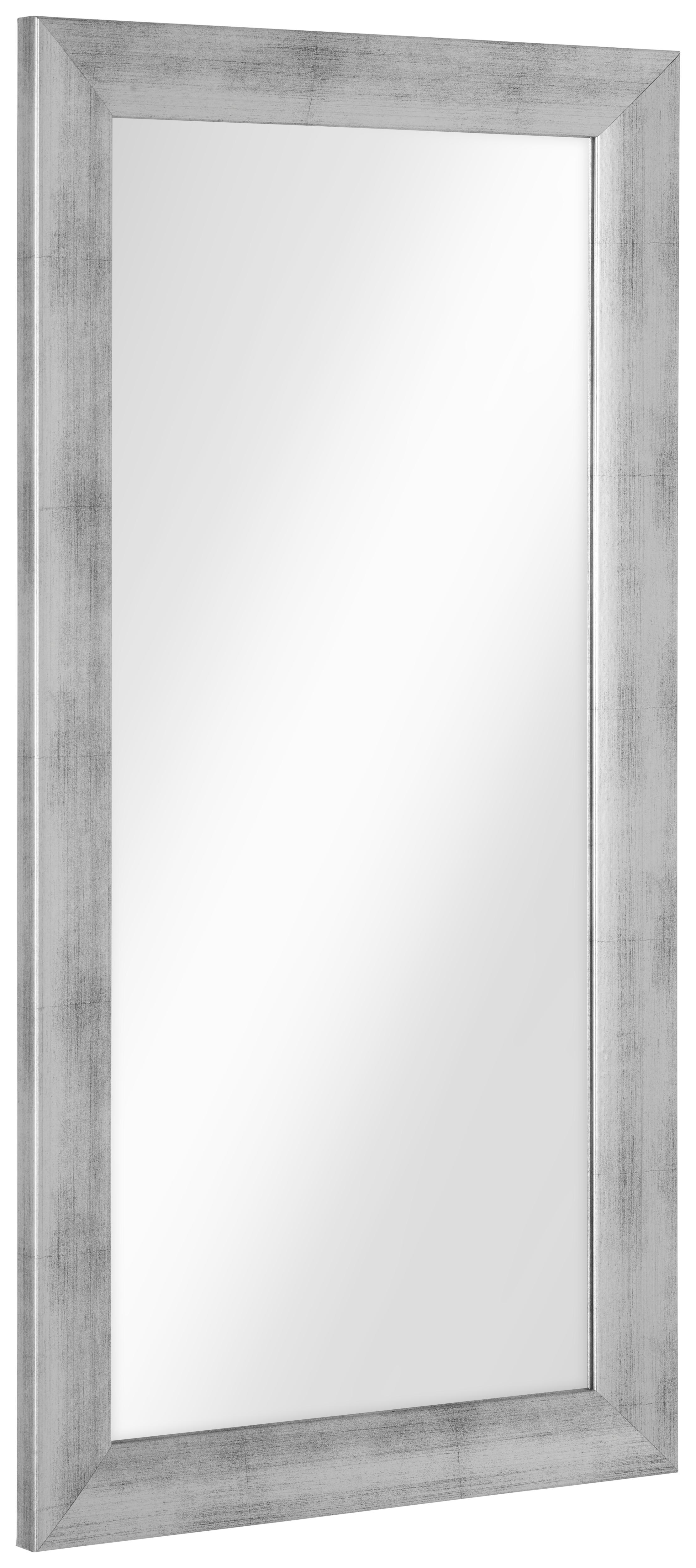 Stensko Ogledalo Orsay - srebrna, Moderno, steklo/leseni material (40/80cm) - Modern Living