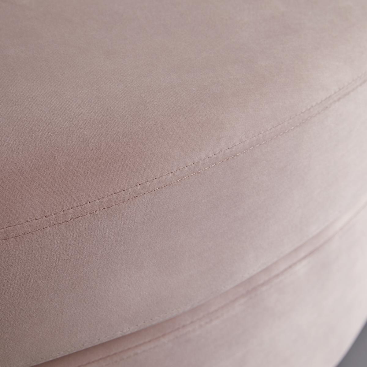 Sofa Elena Rosa Samt - Schwarz/Rosa, MODERN, Holz/Kunststoff (130/65/140cm) - Bessagi Home