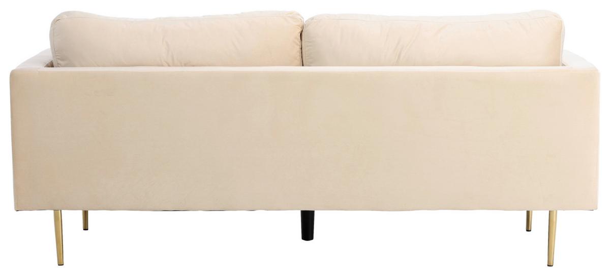 2-SITZER-SOFA BOOM - Beige/Goldfarben, Design, Textil/Metall (203/84/90cm) - Livetastic