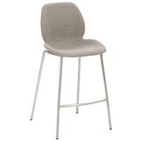 Barhocker My Solo ca. 49x97 cm Hellgrau - Edelstahlfarben/Hellgrau, KONVENTIONELL, Textil/Metall (49/97/53cm) - Livetastic