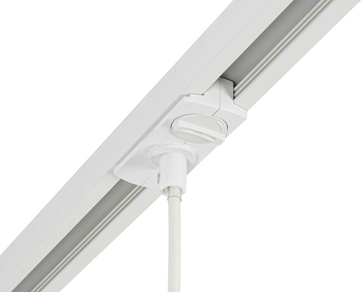 SYSTEM SZYNOWY BINE - biały/kolor chromowy, Trend, tworzywo sztuczne/metal (262cm) - Novel