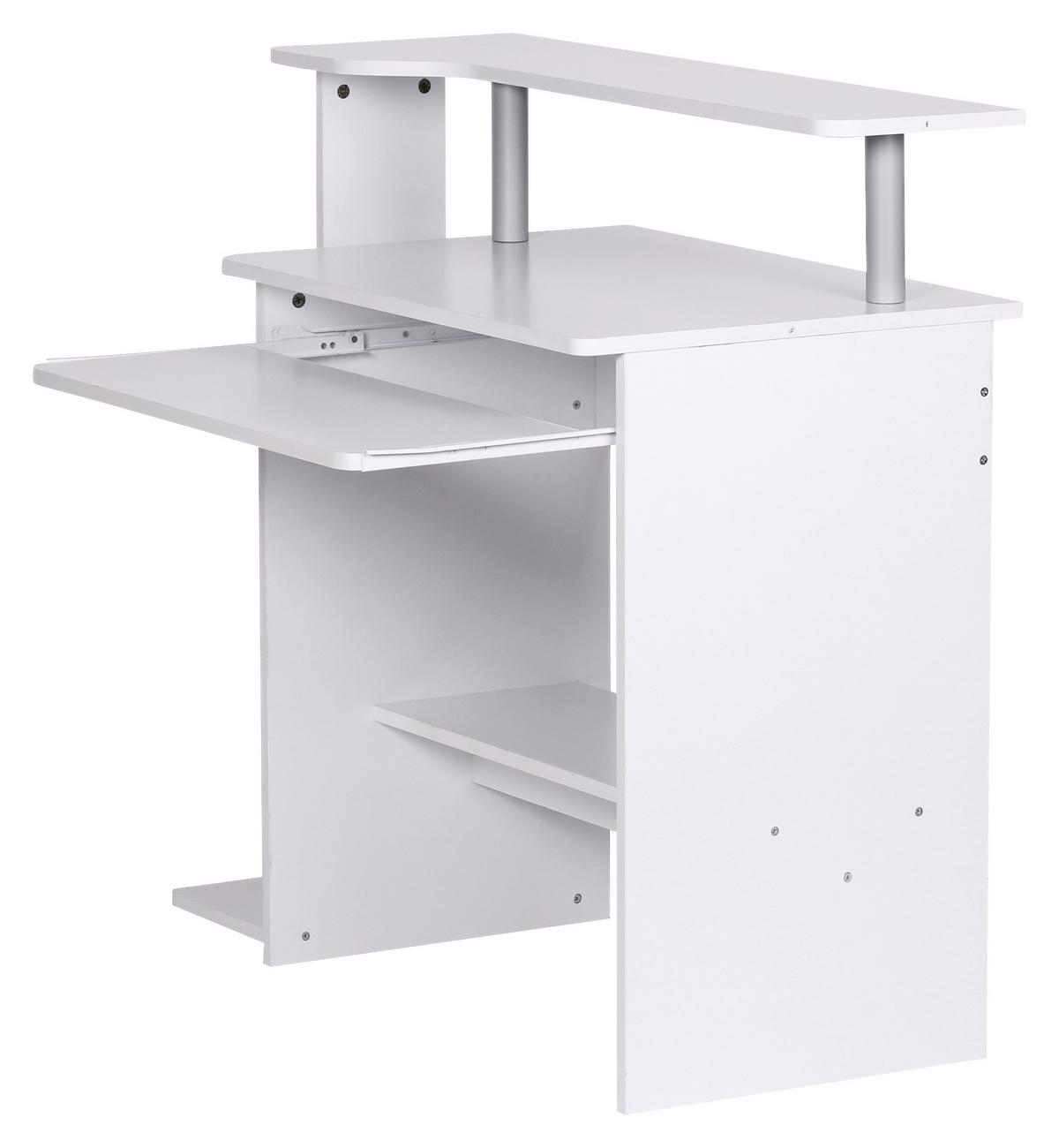 Računalniška Miza Computertisch - bela, Konvencionalno, leseni material (94/48,5/90,5cm) - MID.YOU