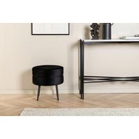 HOCKER POT - Schwarz, Design, Textil/Metall (40/40/40cm) - Livetastic