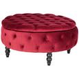 Pouf in Dunkelrot - Schwarz/Dunkelrot, ROMANTIK / LANDHAUS, Textil (90/44/90cm) - Zandiara Pouf in Dunkelrot - Schwarz/Dunkelrot, ROMANTIK / LANDHAUS, Textil (90/44/90cm) - Zandiara